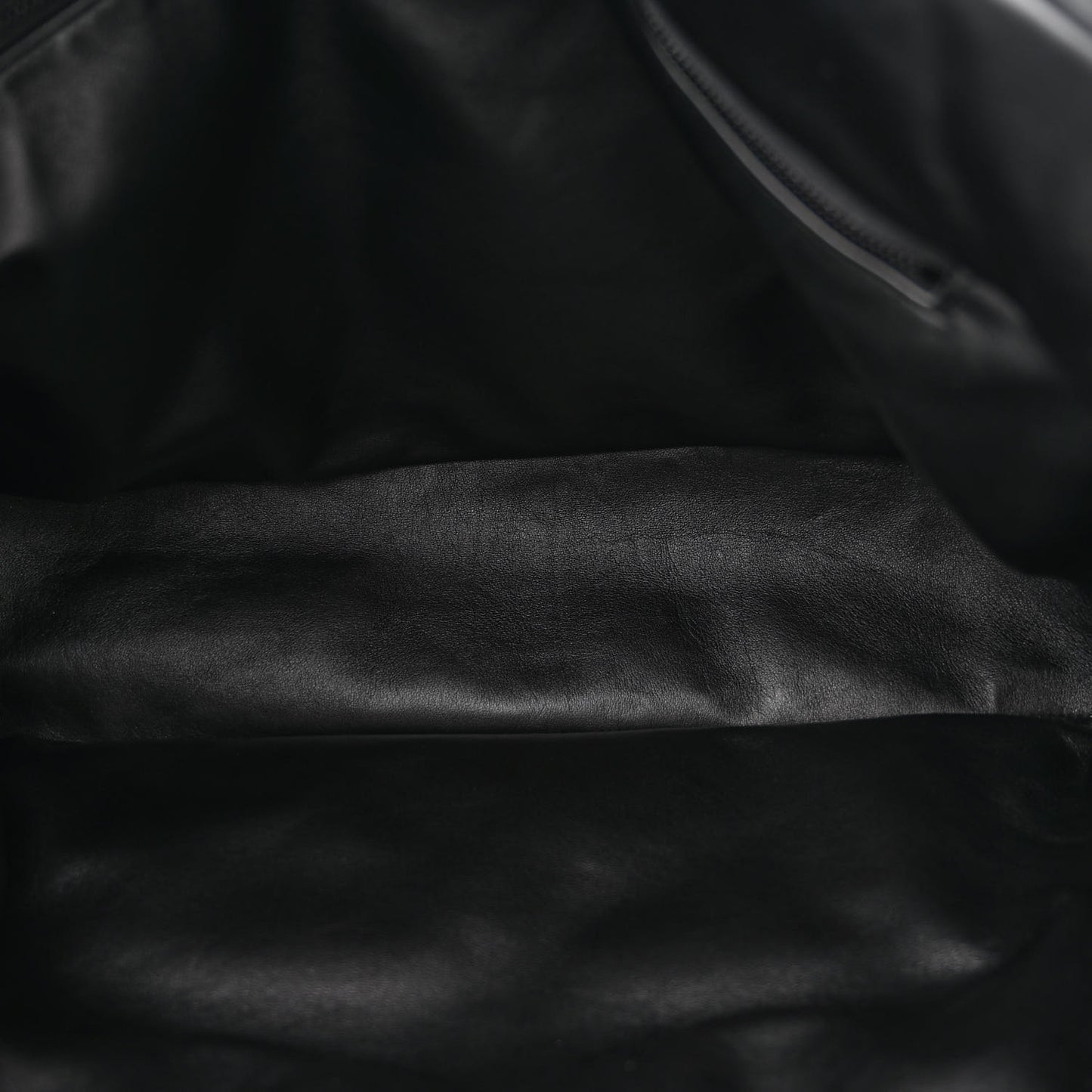 Lambskin Wide Puffer Tote Black