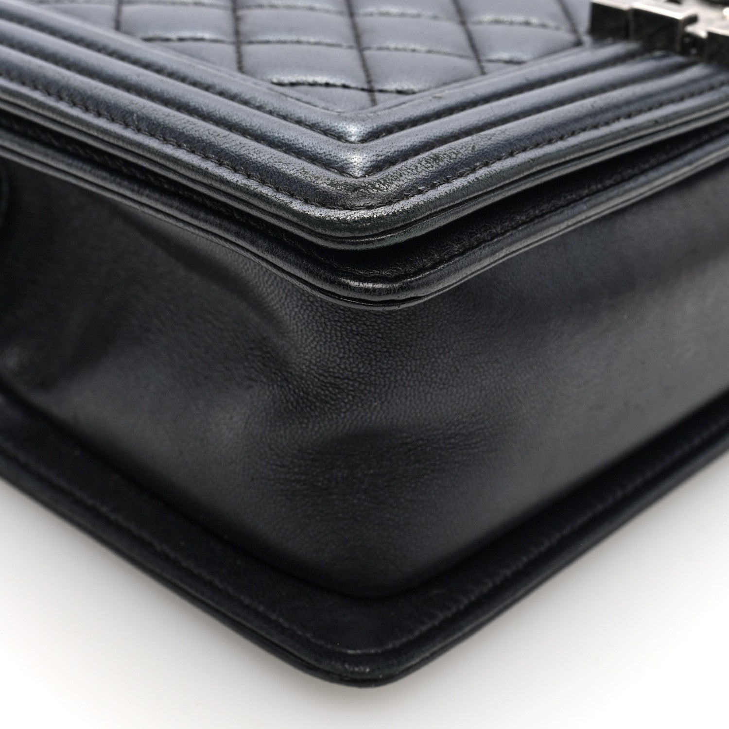 Chanel Lambskin Quilted Medium Boy Flap Black 9 of 10