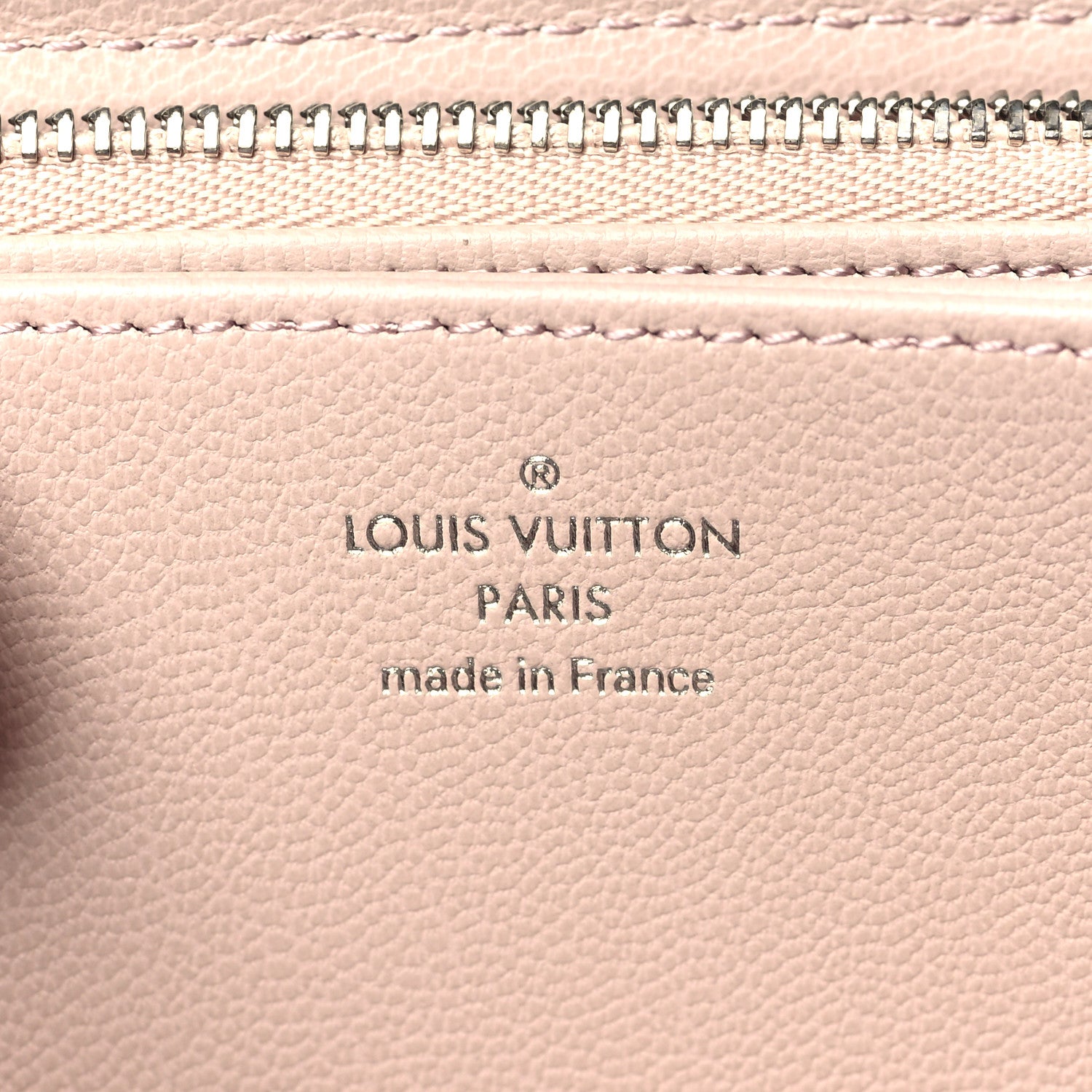 Louis Vuitton Lambskin Embossed Monogram LV Ski Coussin Zippy Wallet Gray 6 of 7