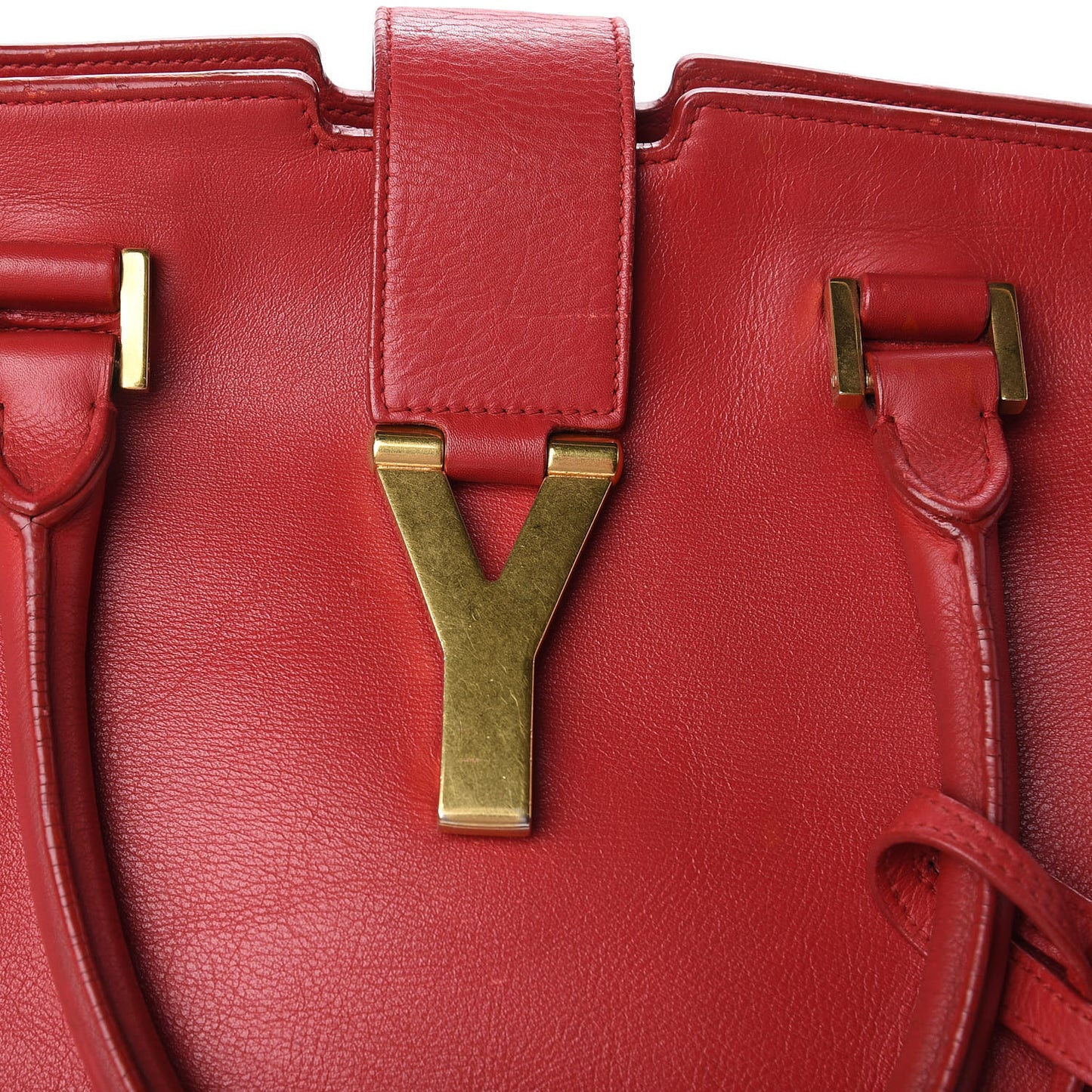 Calfskin Medium Classic Y Cabas Red