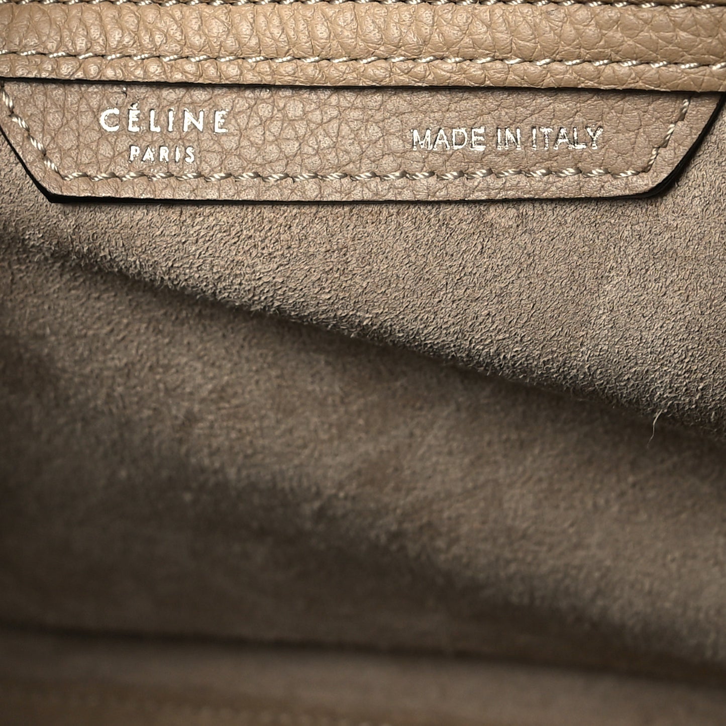 Drummed Calfskin Micro Luggage Dune