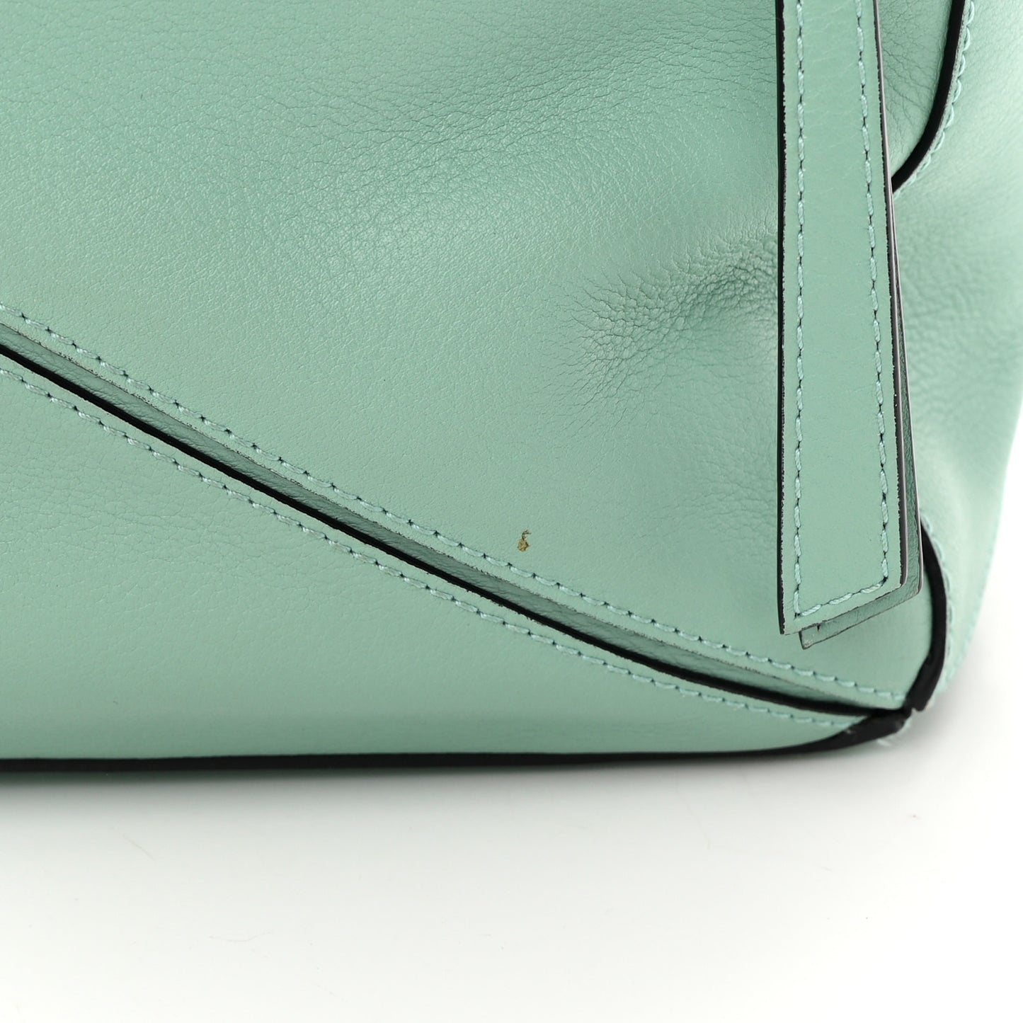 Calfskin Medium Puzzle Bag Sea Water Green