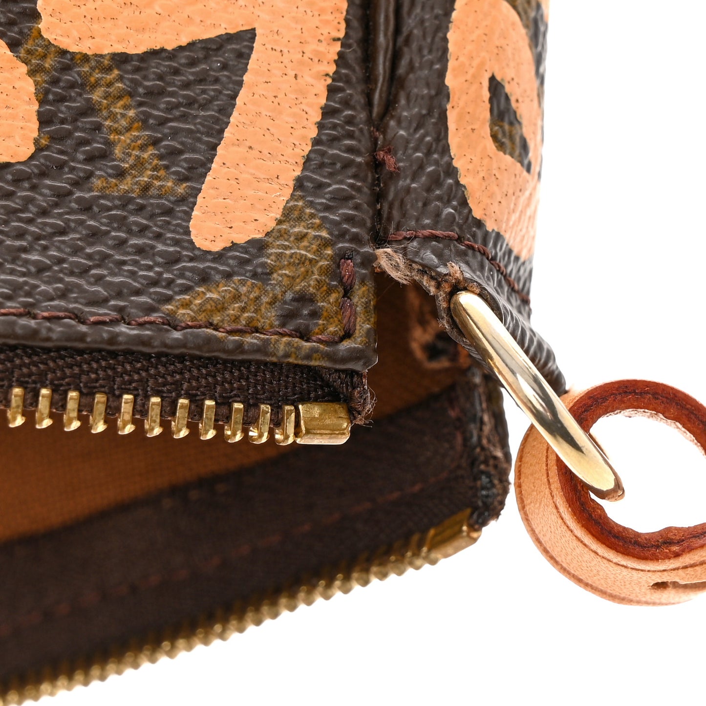 Monogram Graffiti Pochette Accessories Peach