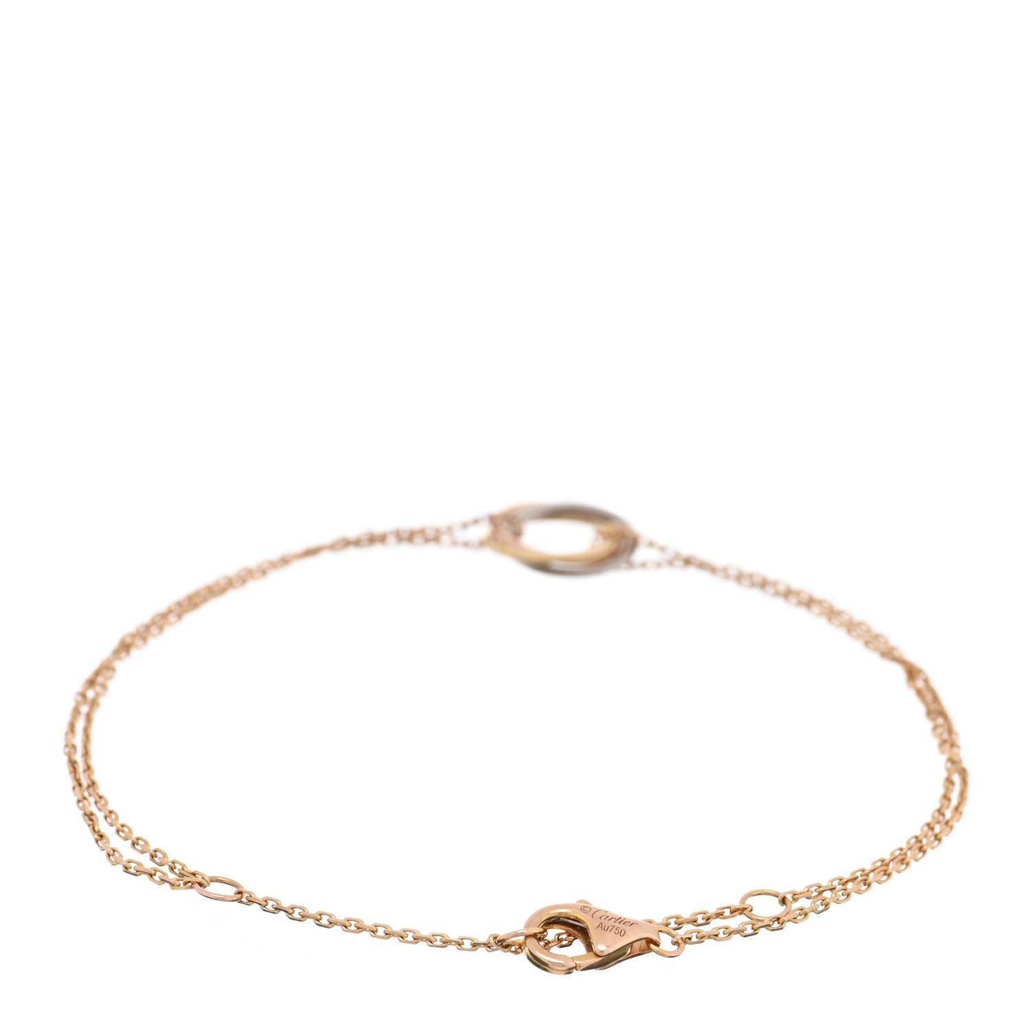 Cartier 18K Pink Yellow White Gold Trinity Bracelet 2 of 3