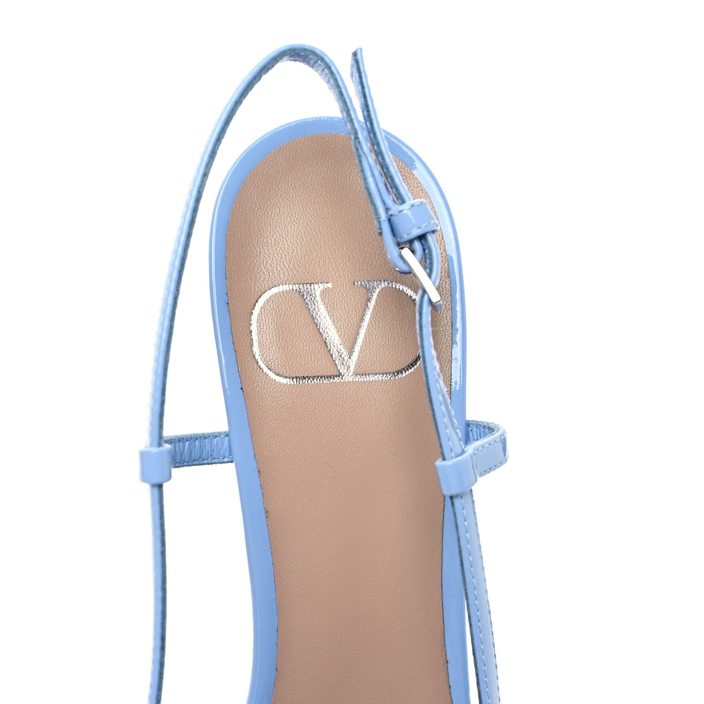 Patent Signature VLogo Slingback 80mm Pumps 37 Popeline