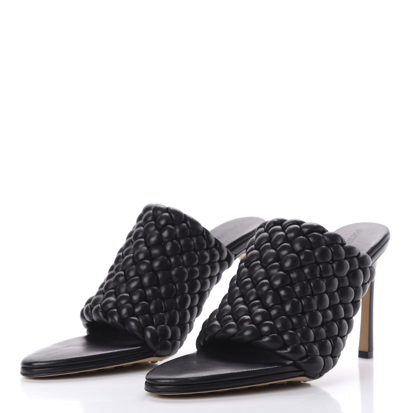 Nappa Padded Intreccio The Curve Sandals 40.5 Black