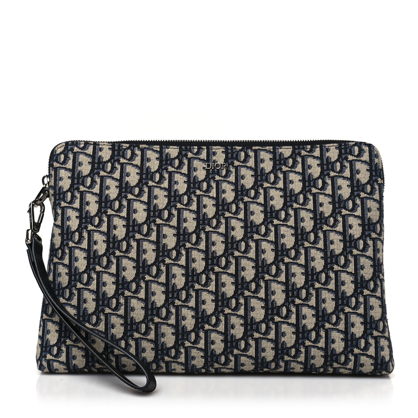 Oblique Pouch Wristlet Blue