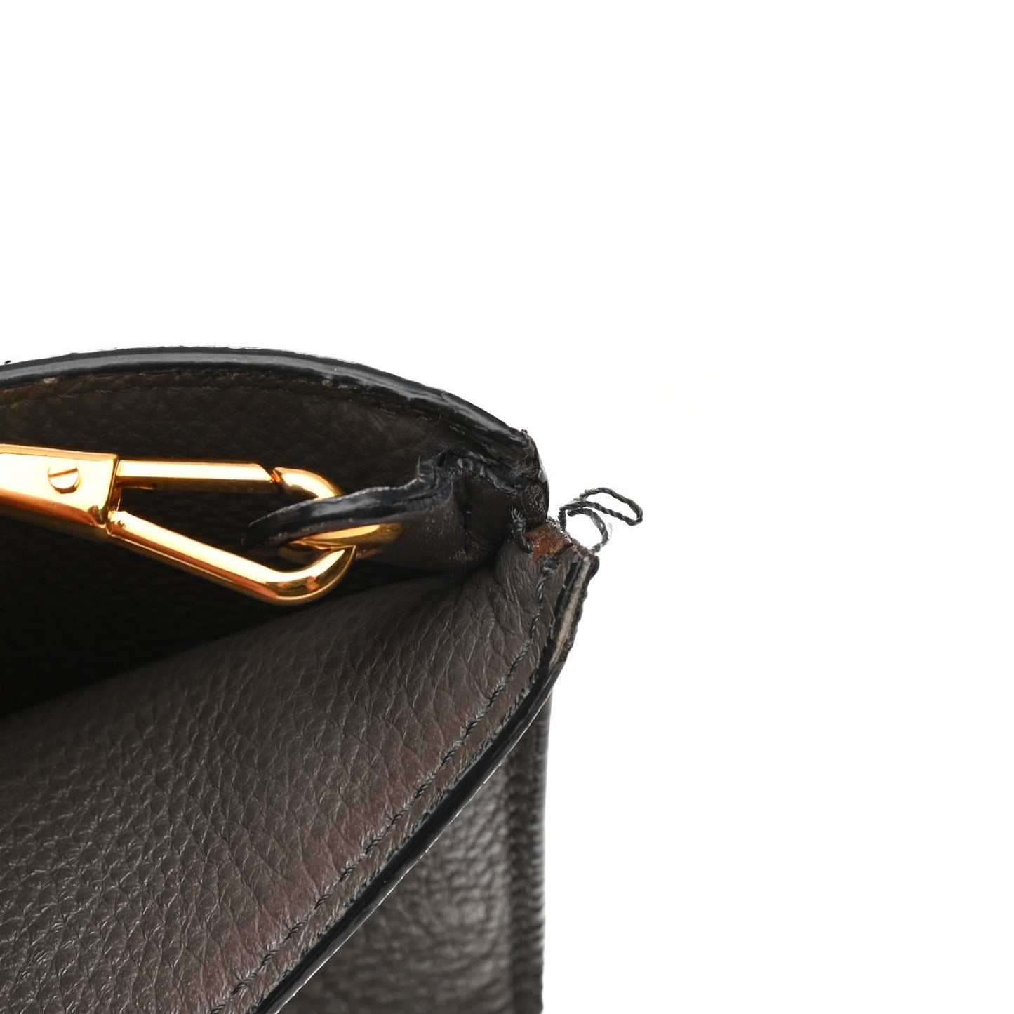 Grained Calfskin Alix Padlock Zip Tote Graphite