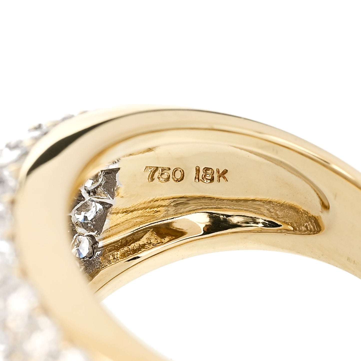 18K Yellow Gold Diamond 3.18ctw Seven Row Dome Band Ring 51 5.75