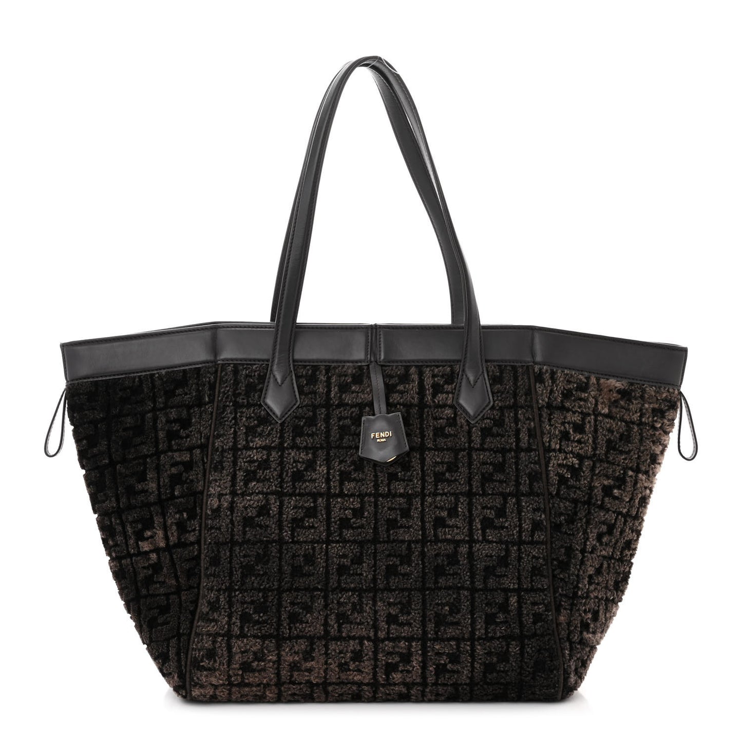 Sheepskin FF 1974 Large Fendi Origami Brown