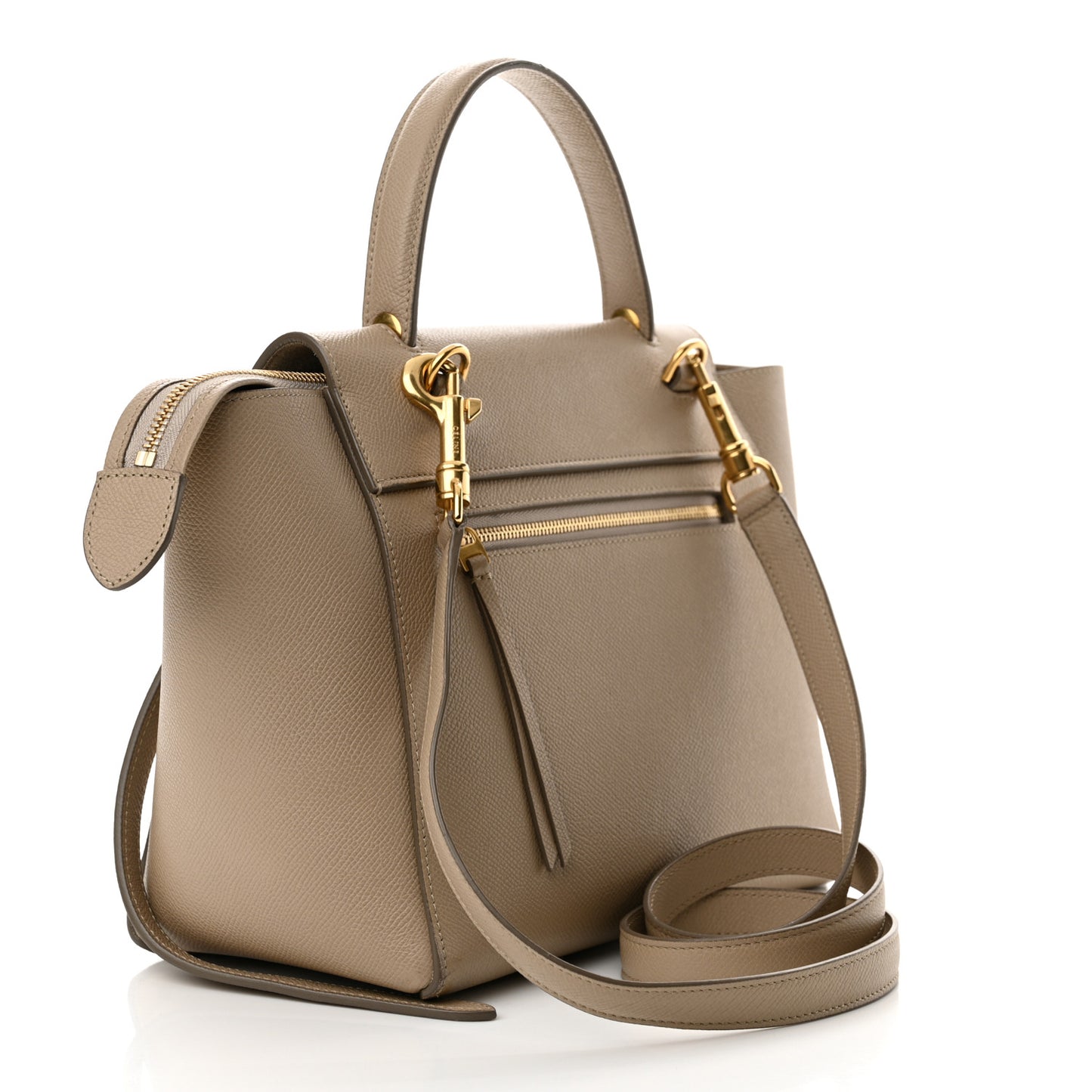 Grained Calfskin Micro Belt Bag Light Taupe