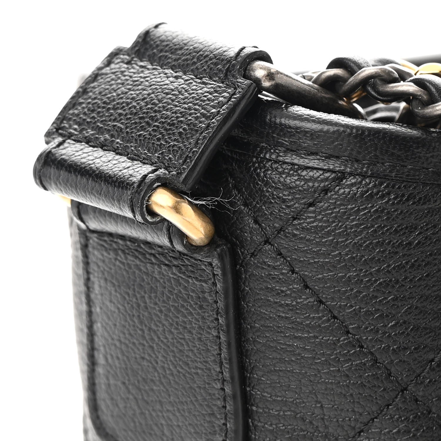 Chanel Patent Goatskin Quilted Medium Gabrielle Hobo Black 14 of 16