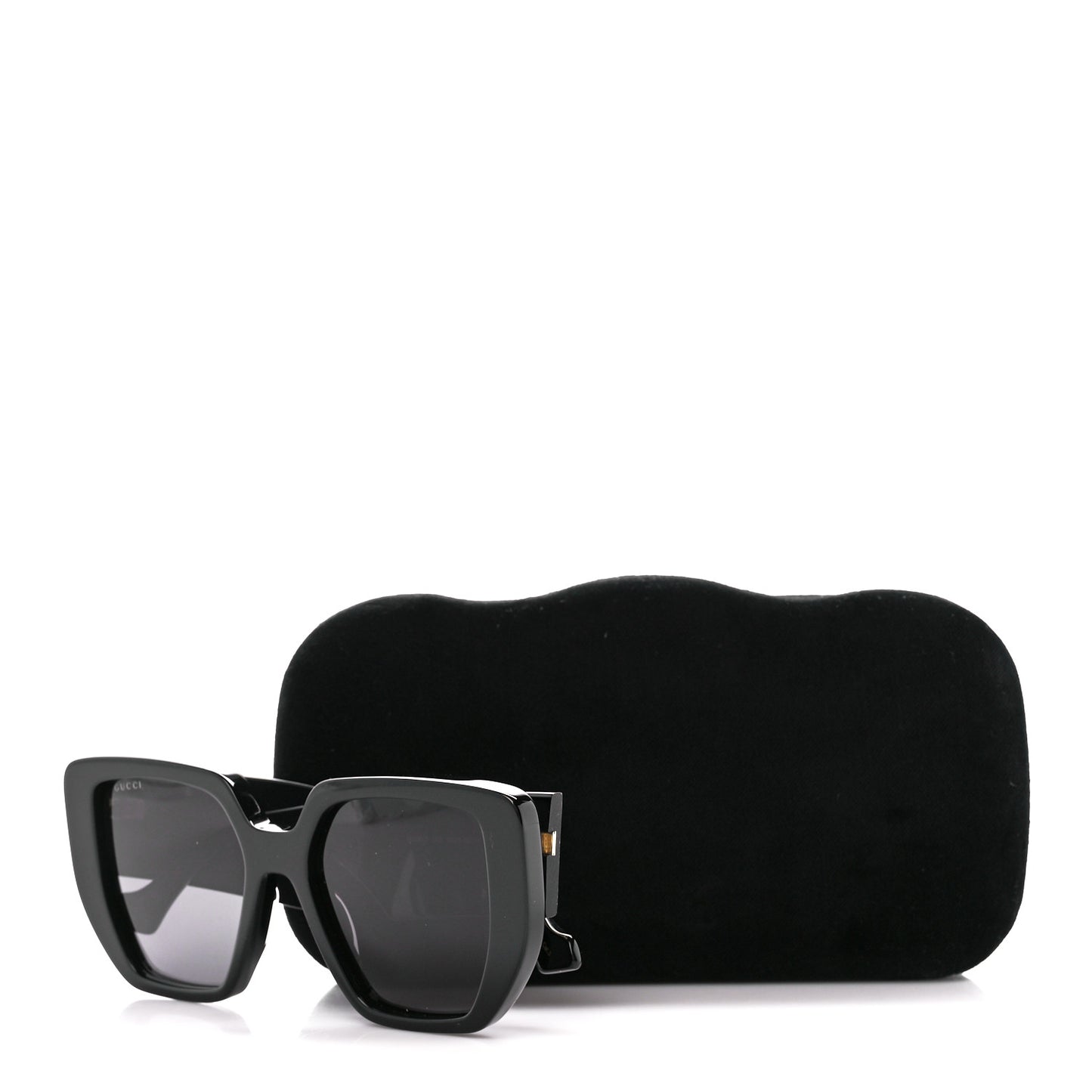 Acetate Square Frame Sunglasses GG0956S Black