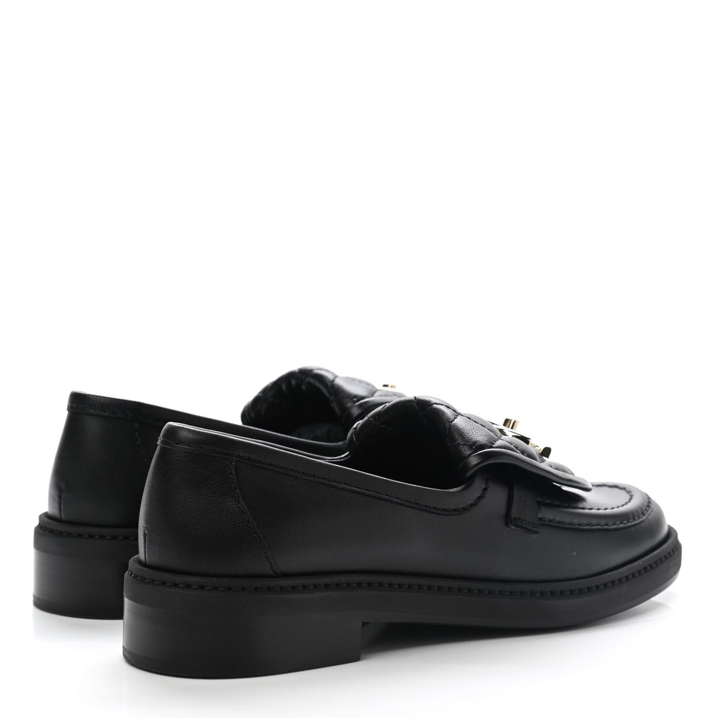 Lambskin Quilted CC Turnlock Loafers 35.5 Black