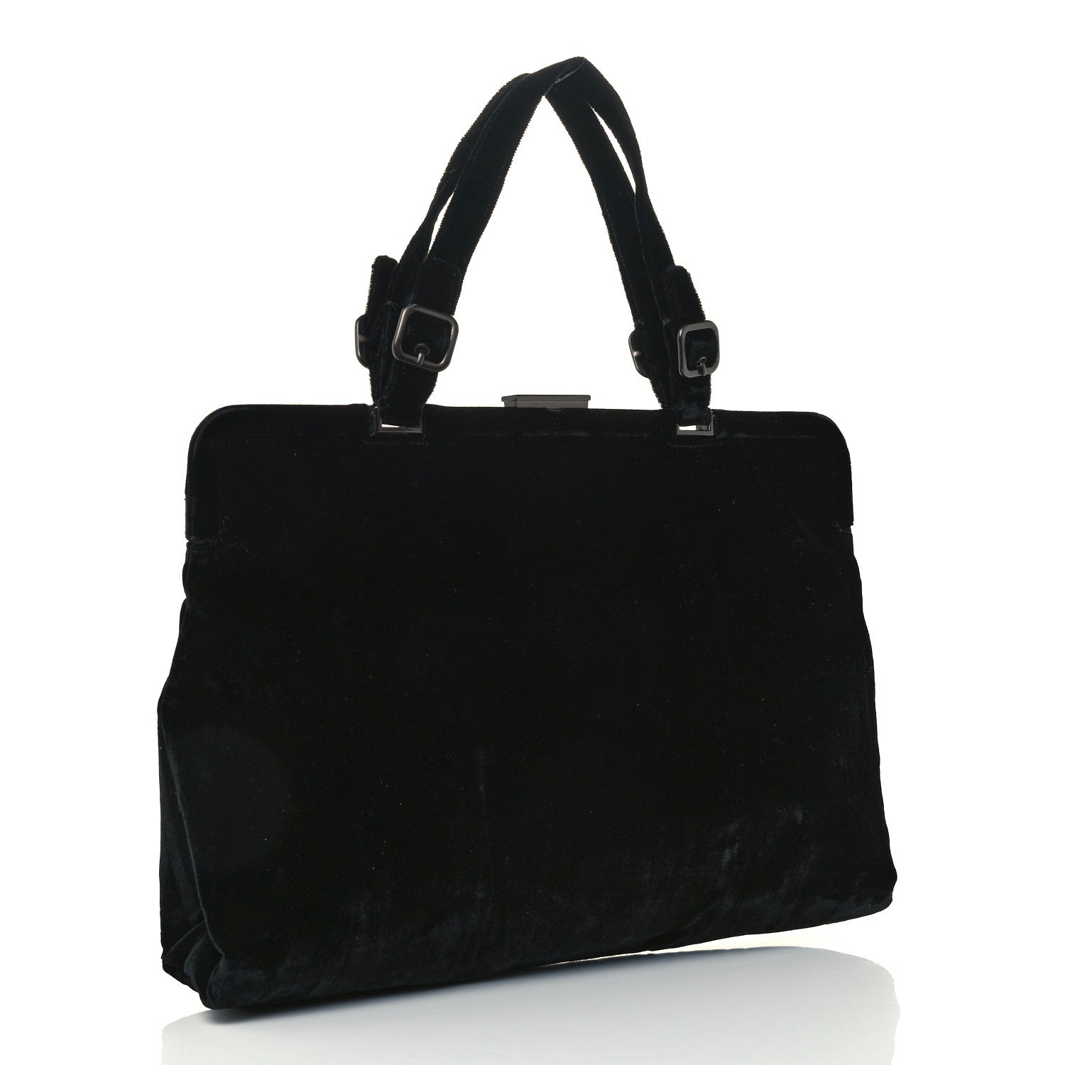 Prada Velvet Frame Bag Black 3 of 11