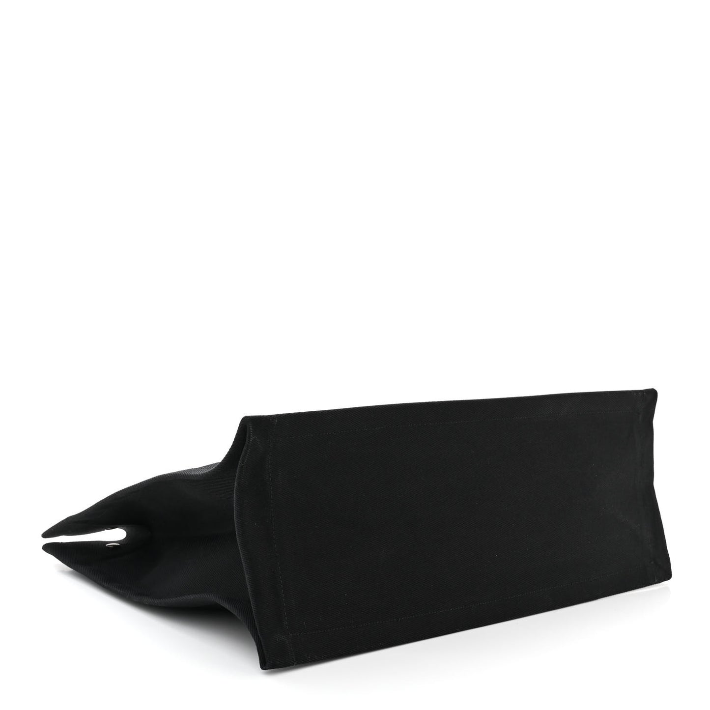 Linen Calfskin Rive Gauche Tote Black