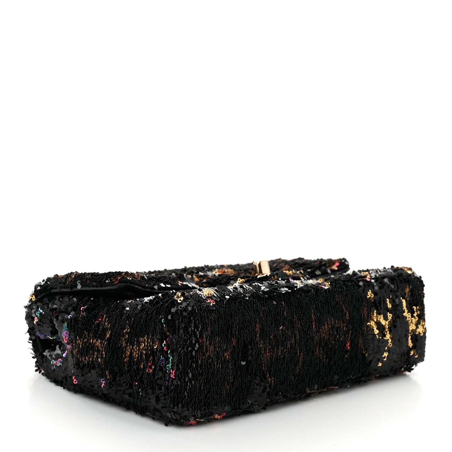 Chanel Sequin CC Small Single Flap  Black Multicolor 4 of 11