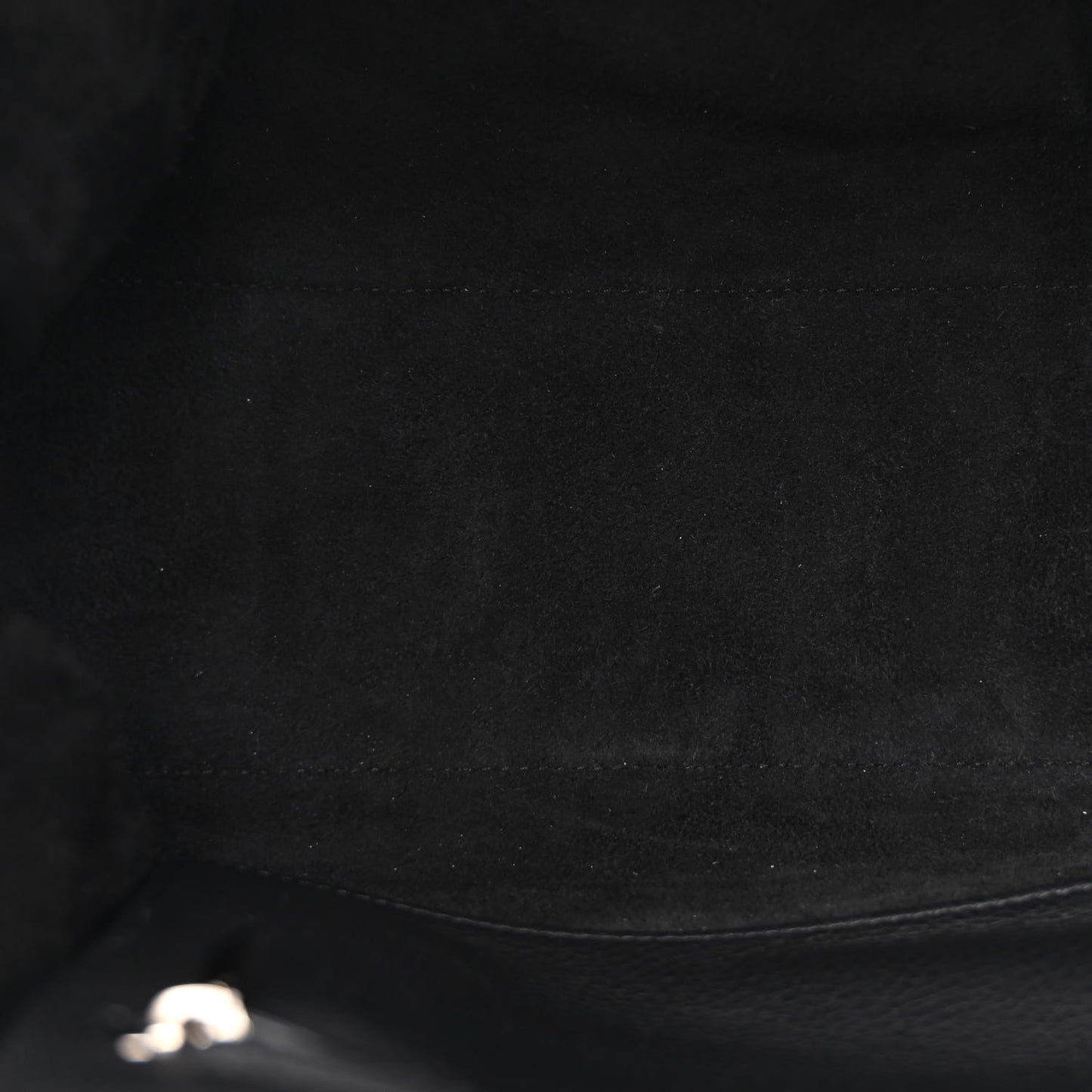 Grained Calfskin Soft Bowling Bag Black