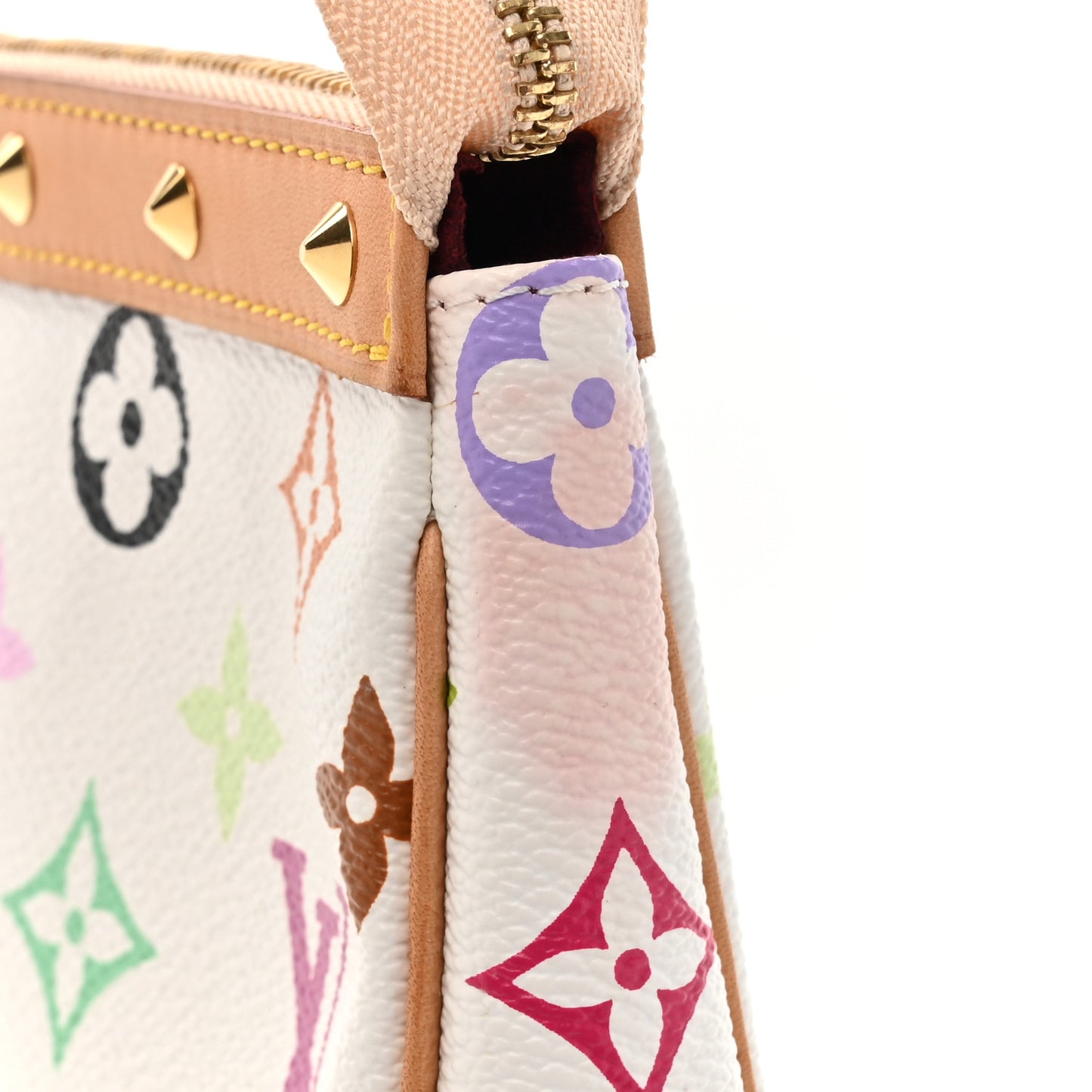 Monogram Multicolor Pochette Accessories White