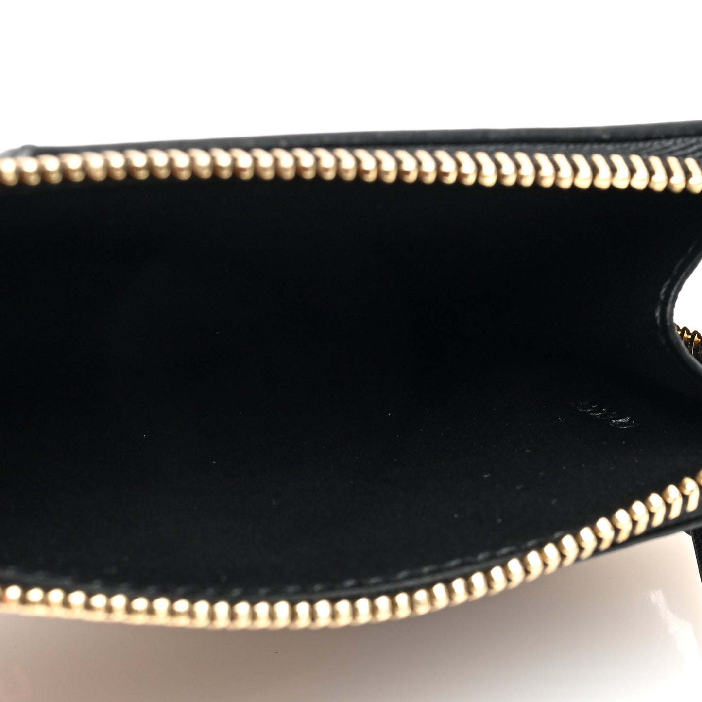 Calfskin Logo Coin Card Holder Black