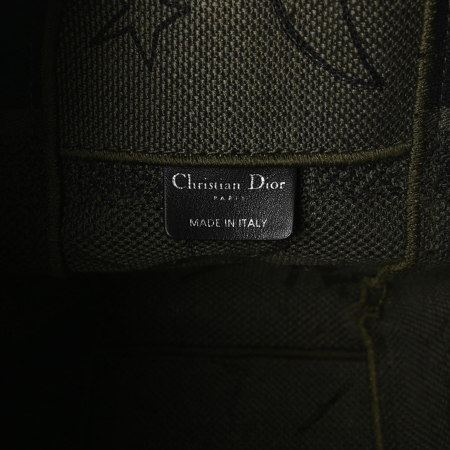 Canvas Embroidered Graffiti Diorcamp Messenger Green Black