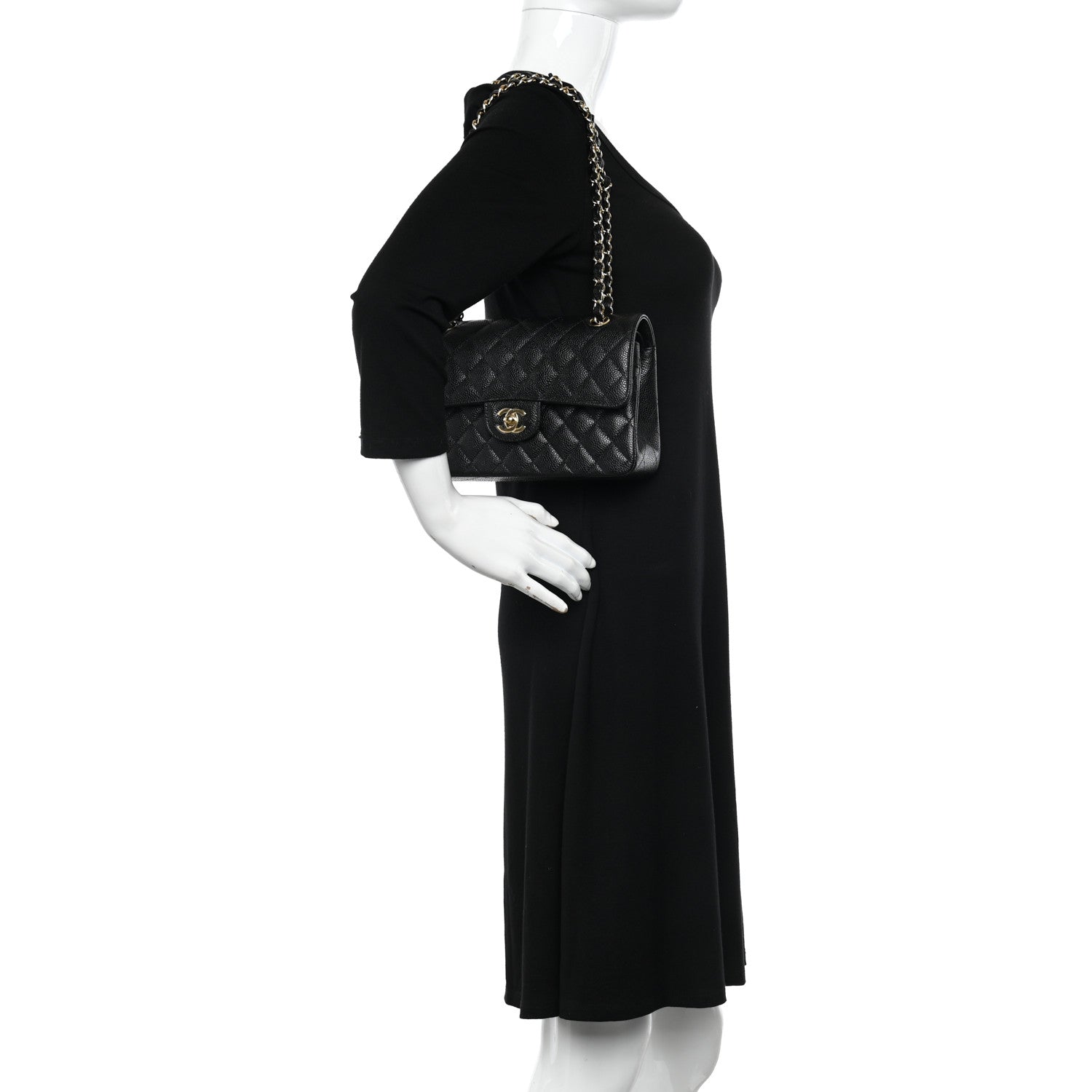 Chanel Caviar Quilted Small Double Flap Black 2 of 11