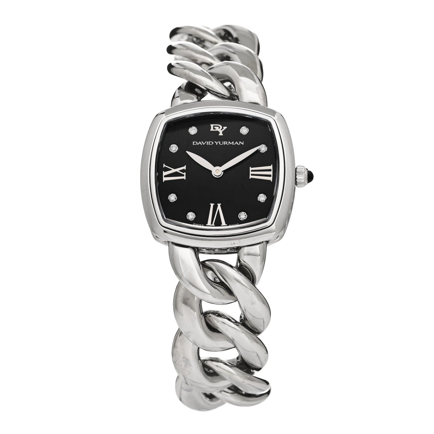 Stainless Steel Diamond 27mm Albion Quartz Watch Black