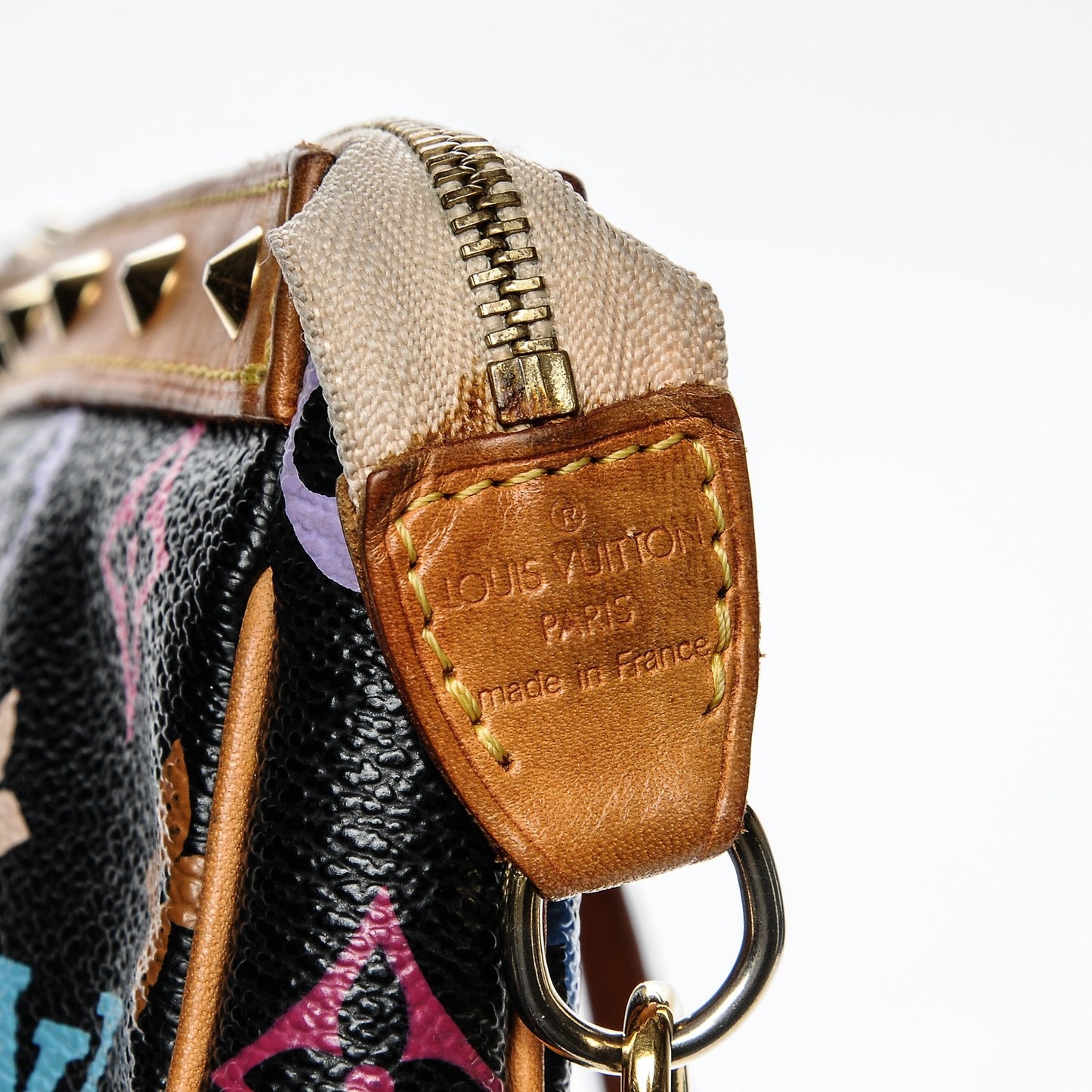 Monogram Multicolor Pochette Accessories Black