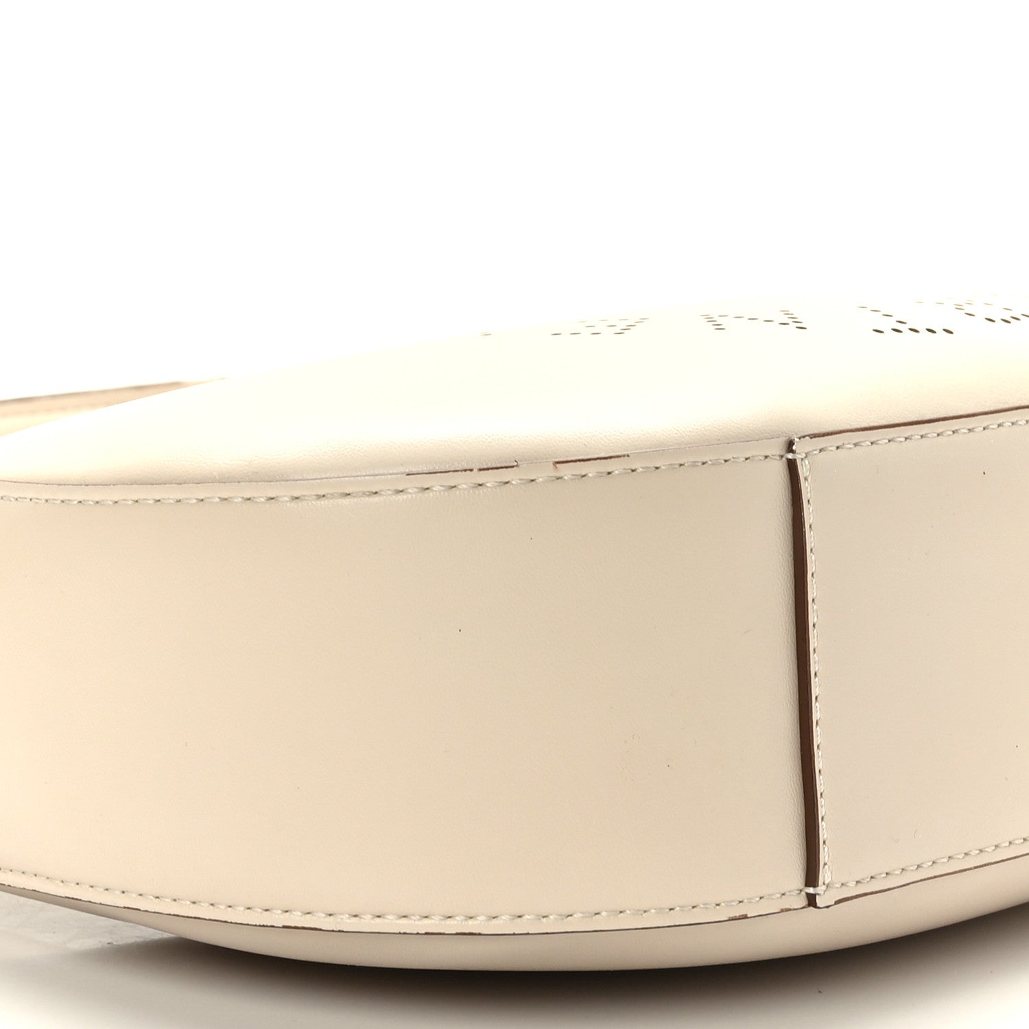 Stella McCartney Eco Alter Nappa Perforated Logo Small Hobo White 7 of 8