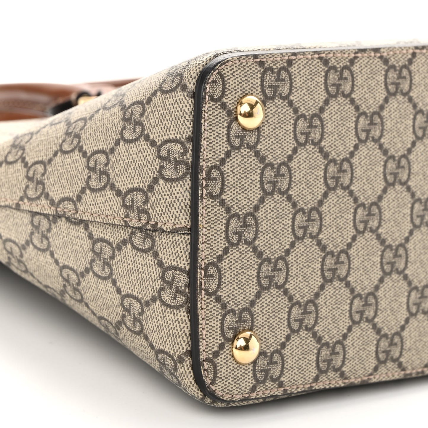 GG Supreme Monogram Small Zip Top Tote Beige Tuscany