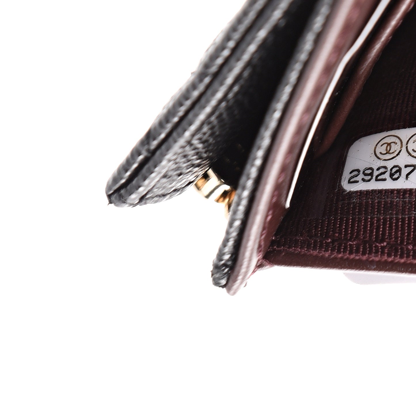 Caviar Quilted Compact Flap Wallet Black