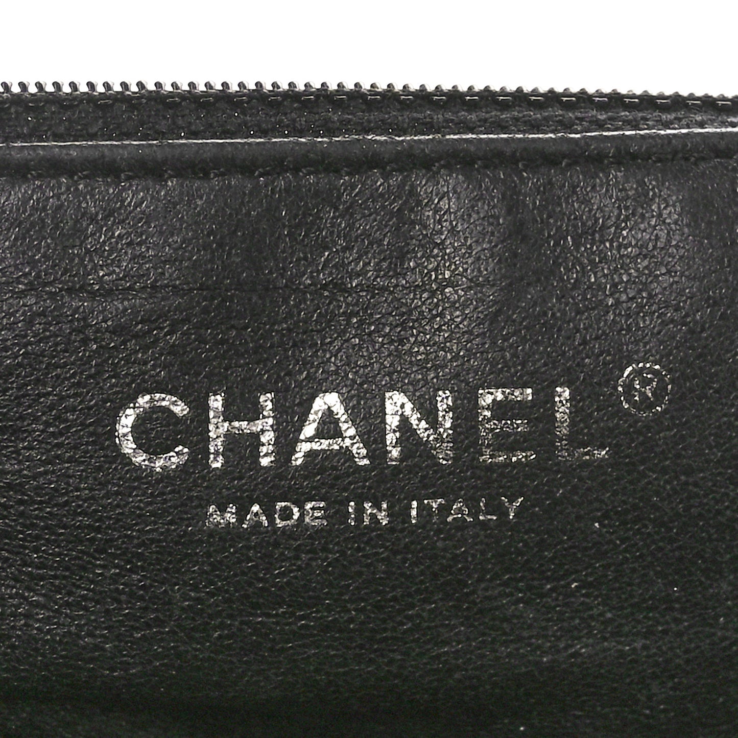 Glazed Calfskin East West Modern Chain Tote Black