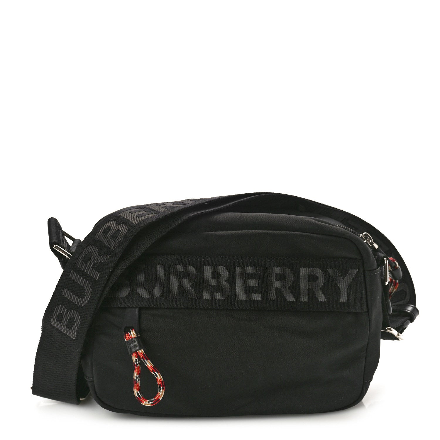 BURBERRY ブラック ナイロン バッグ Burberry Nylon Logo Detail Crossbody Bag Black 1508508