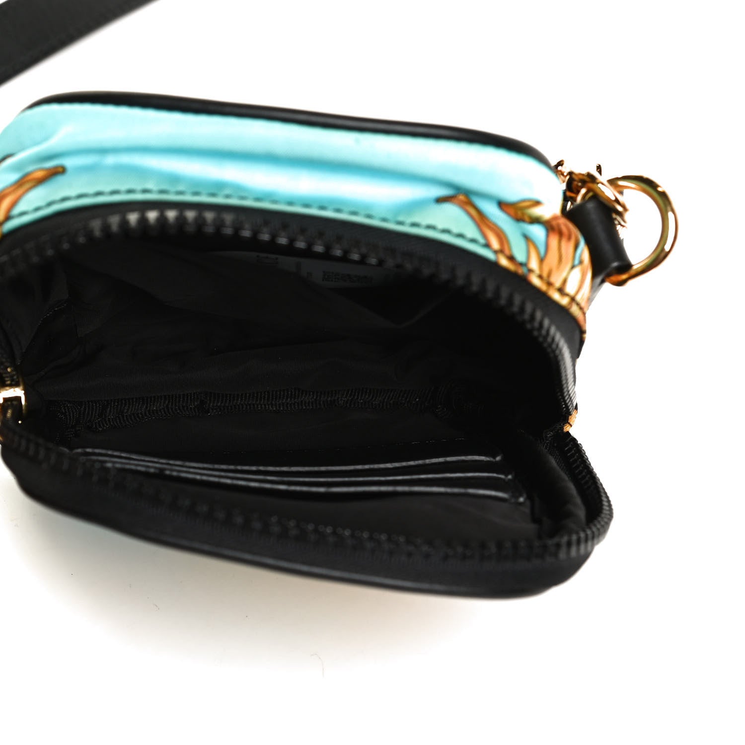 Versace Nylon Baroque Print Small Crossbody Bag Black 5 of 11