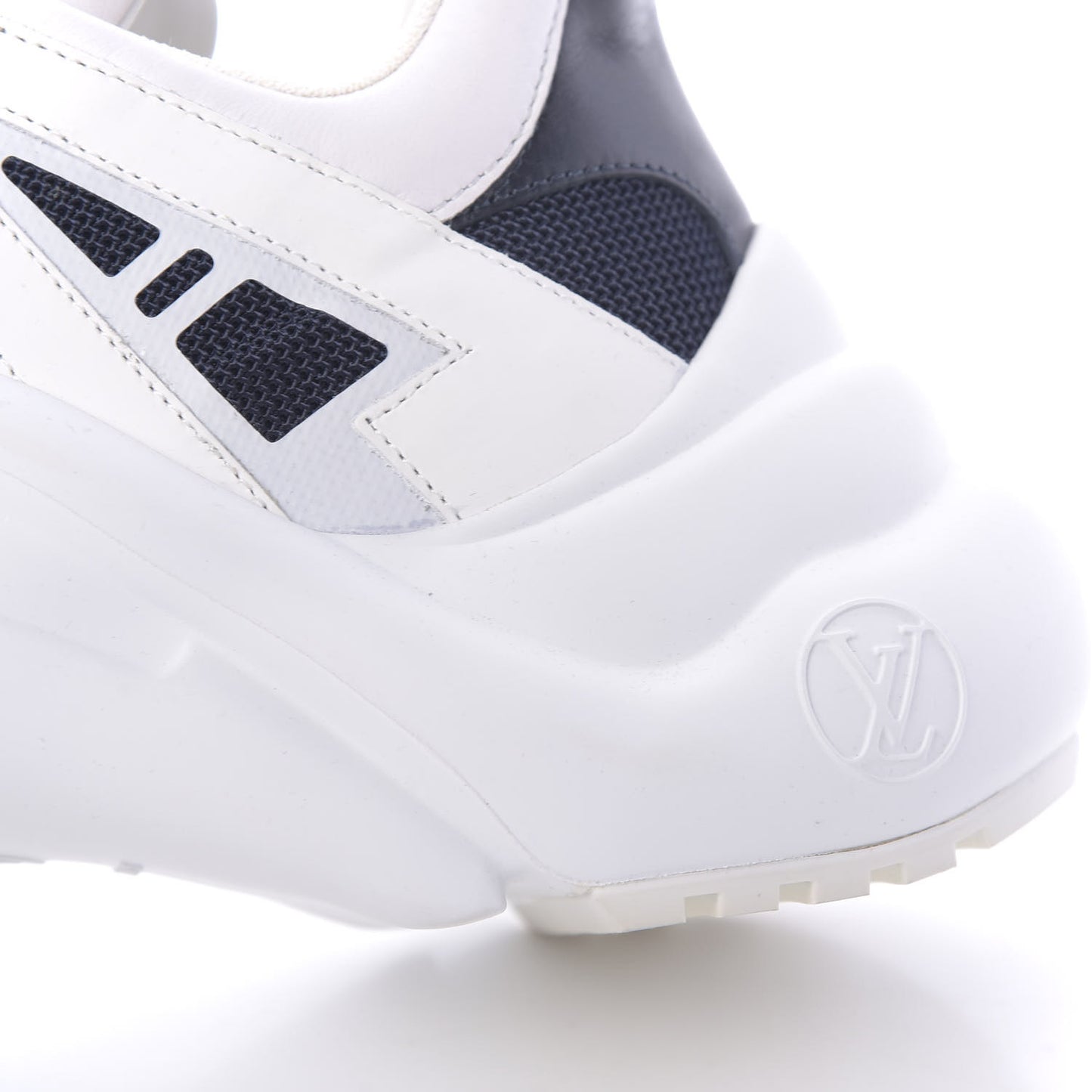 Calfskin Technical Nylon LV Archlight Sneakers 39 Marine
