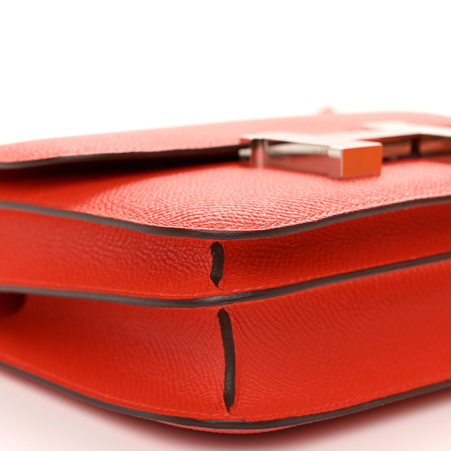 Hermes Epsom Enamel Constance 18 Capucine Sanguine 9 of 12