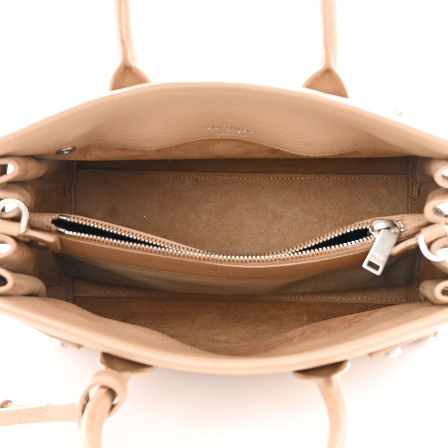 Grained Calfskin Baby Sac De Jour Souple Dark Beige