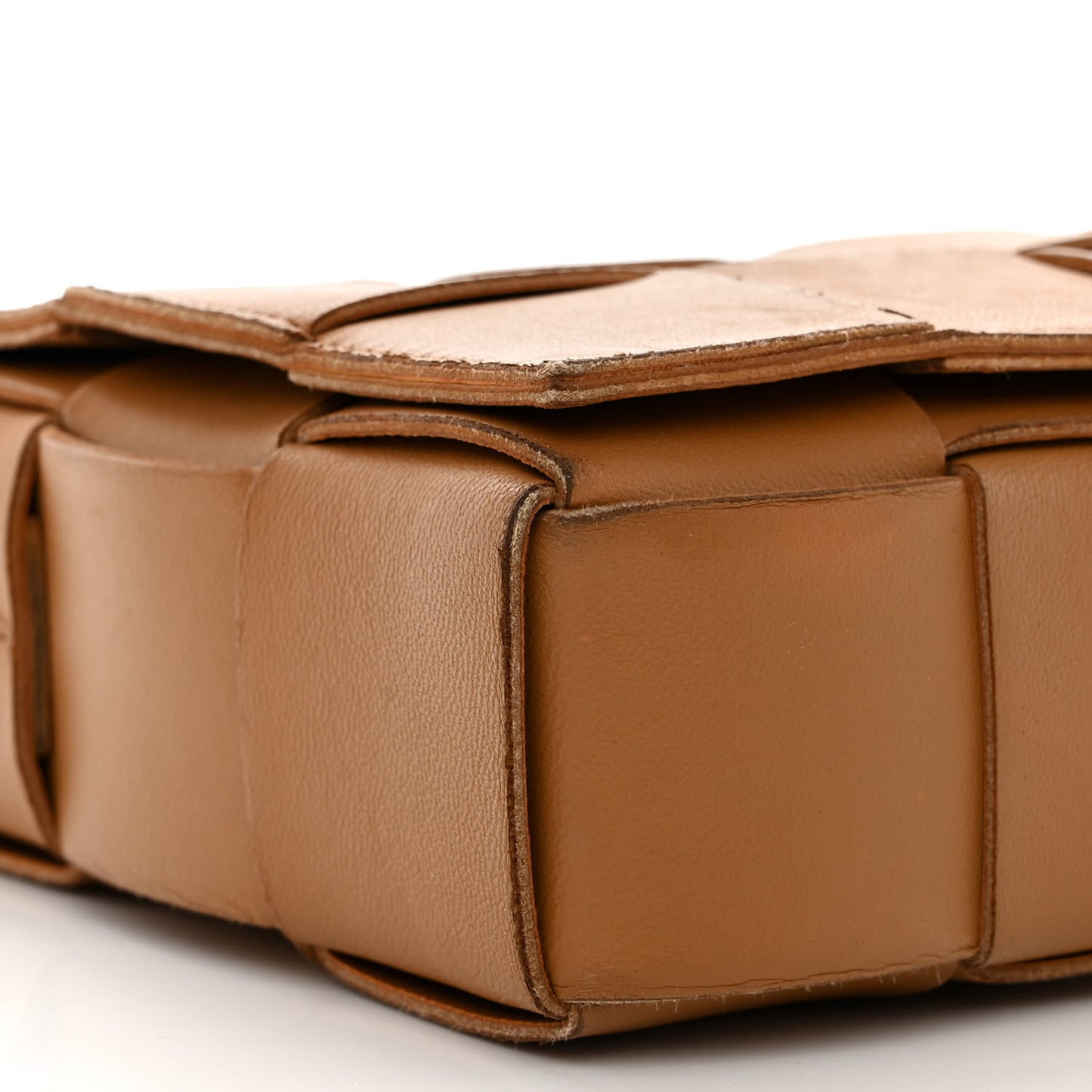 Nappa Maxi Intreccio Cassette Bag Almond