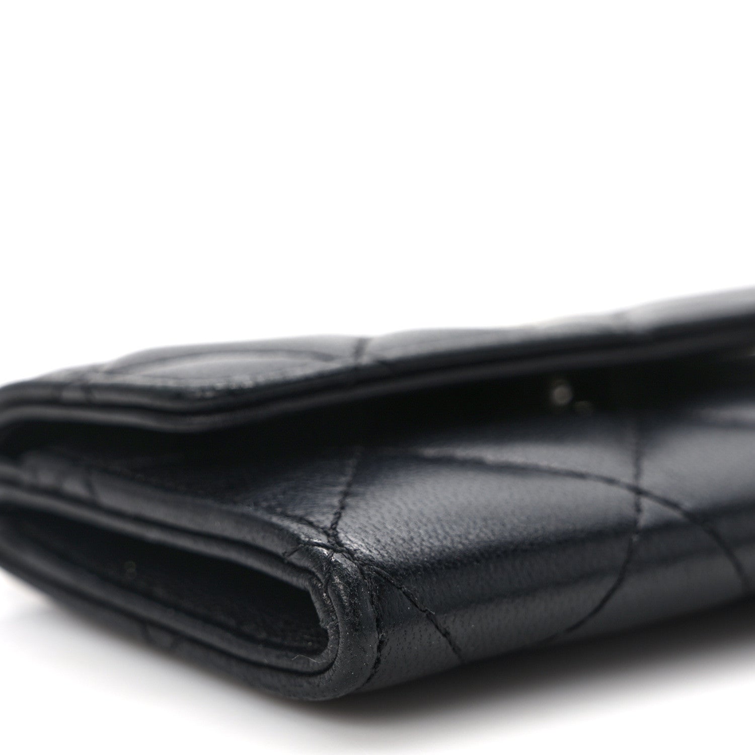 Chanel Lambskin Quilted Small Graffiti Compact Wallet Black 8 of 10
