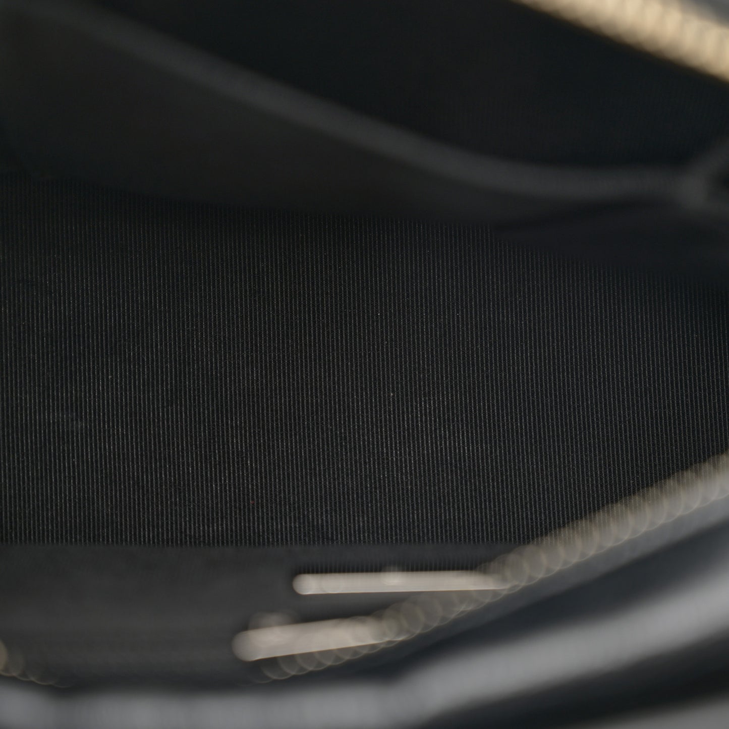 Calfskin Wool Felt Embossed Small Gabrielle Logo Hobo Black