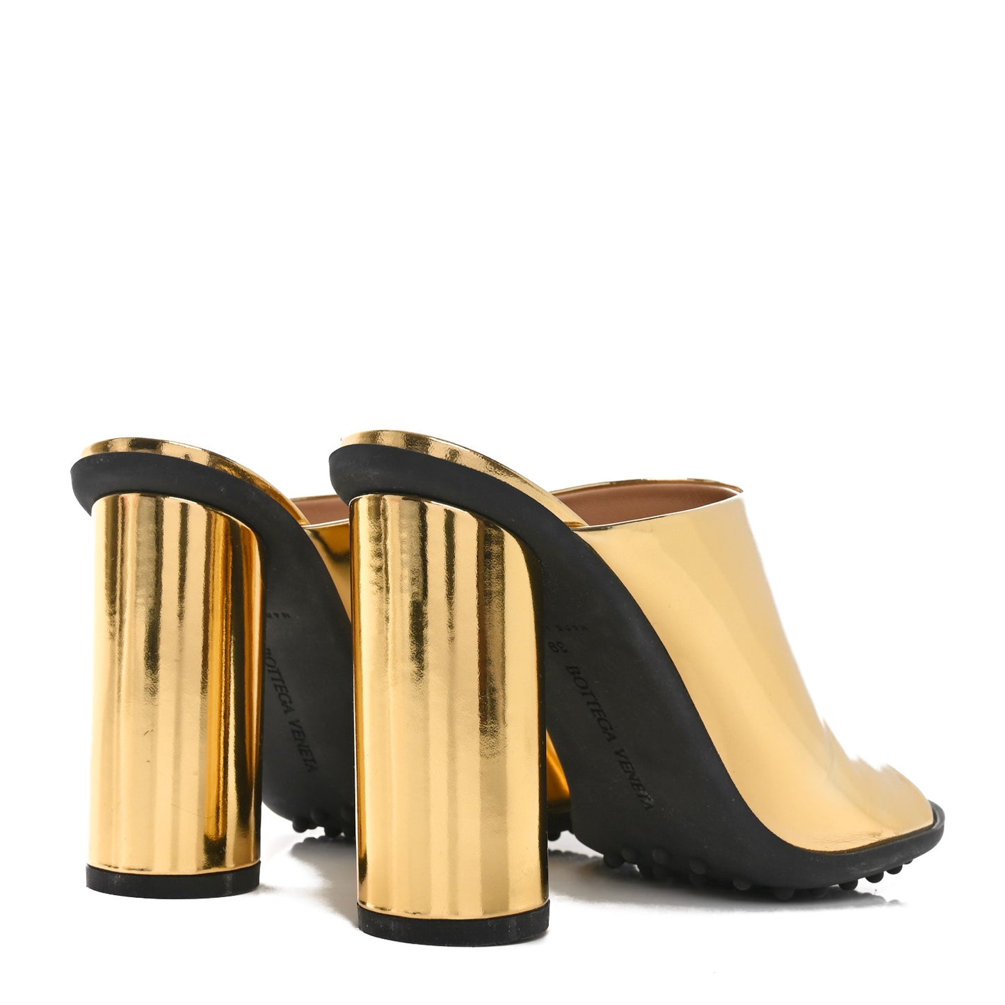 Laminated Calfskin Atomic Mule 39 Gold