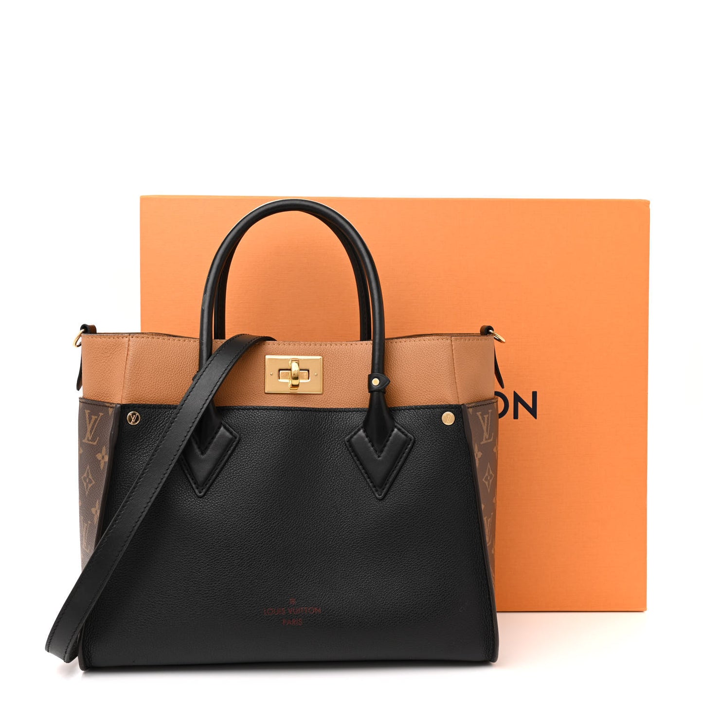 Calfskin Monogram On My Side Black