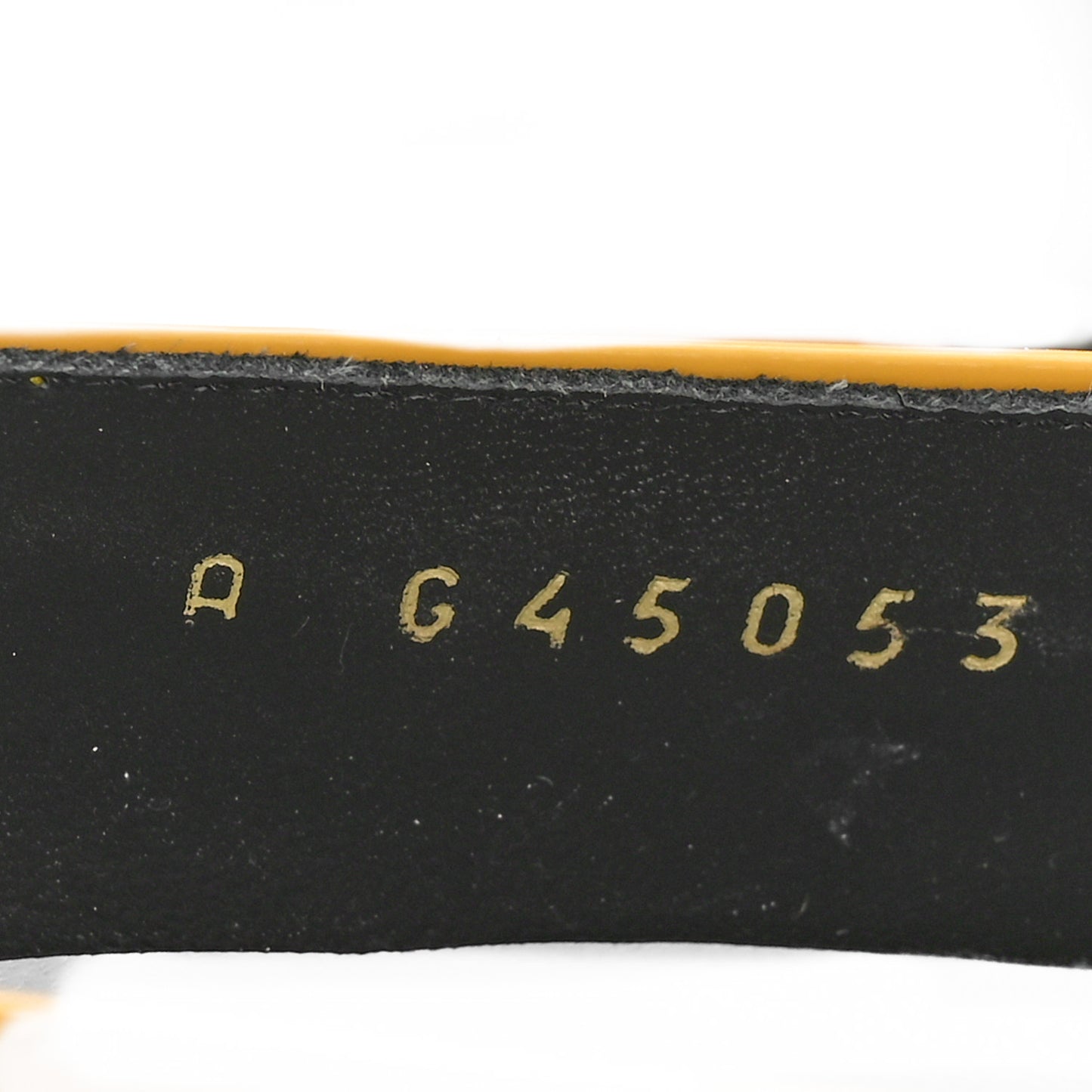 Patent Calfskin Pumps 38 Black Yellow