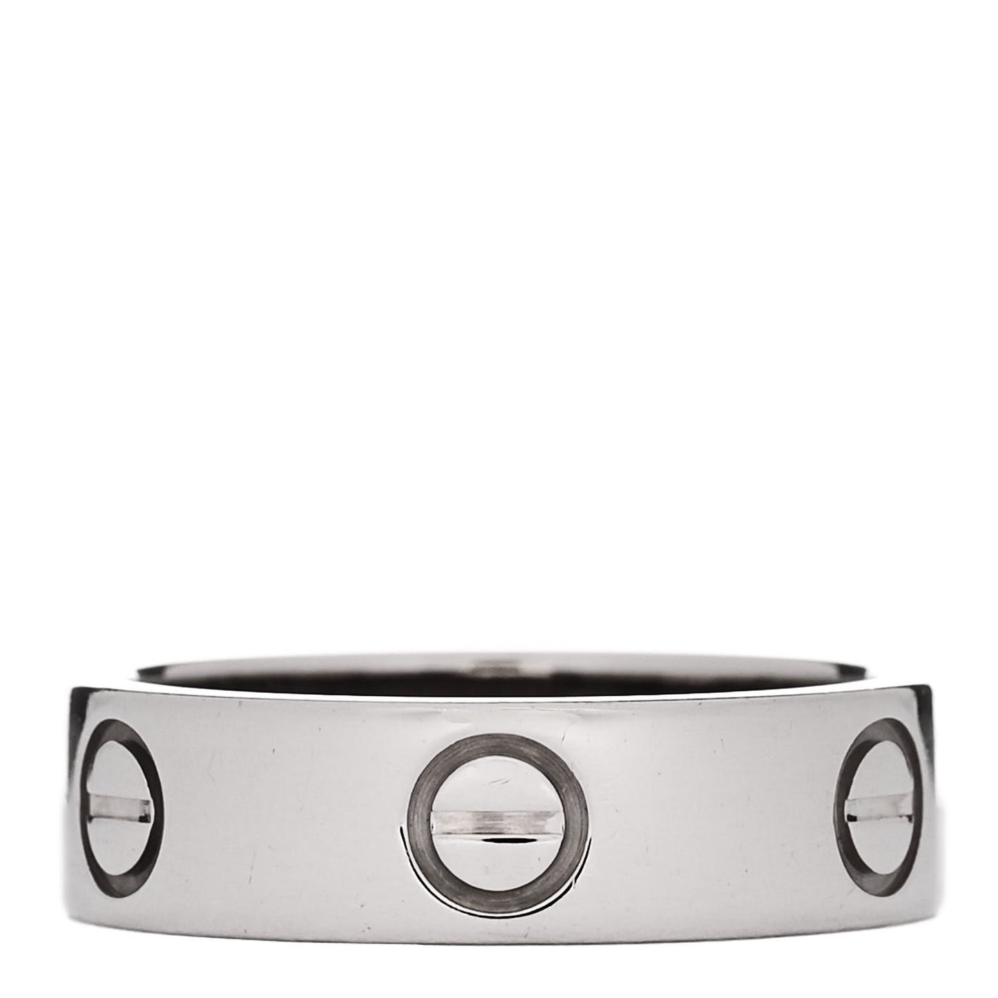 18K White Gold 5.5mm LOVE Ring 53 6.5
