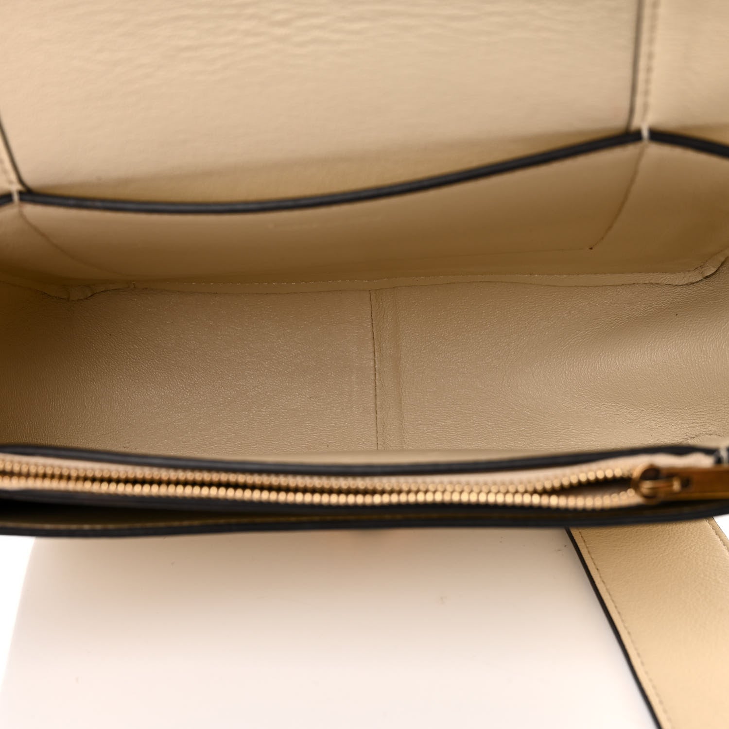 Celine Shiny Smooth Calfskin Medium Frame Shoulder Bag Chalk Mastic 5 of 16