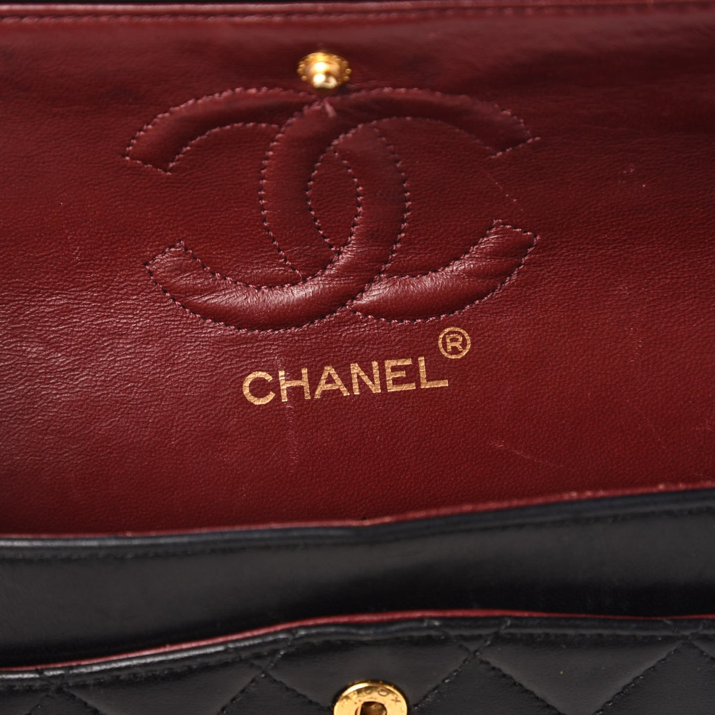 Lambskin Quilted Small Double Flap Black