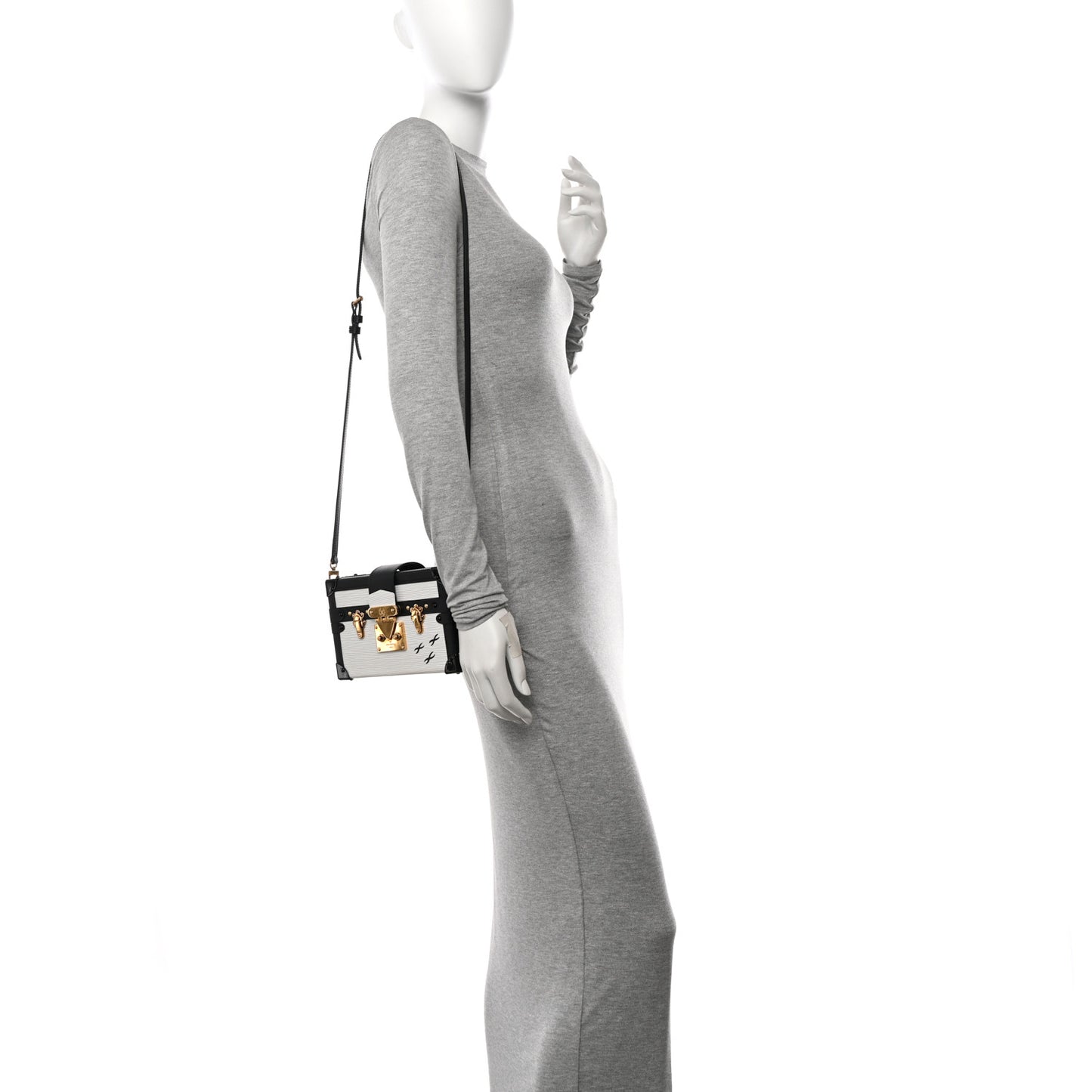 Epi Petite Malle White Black