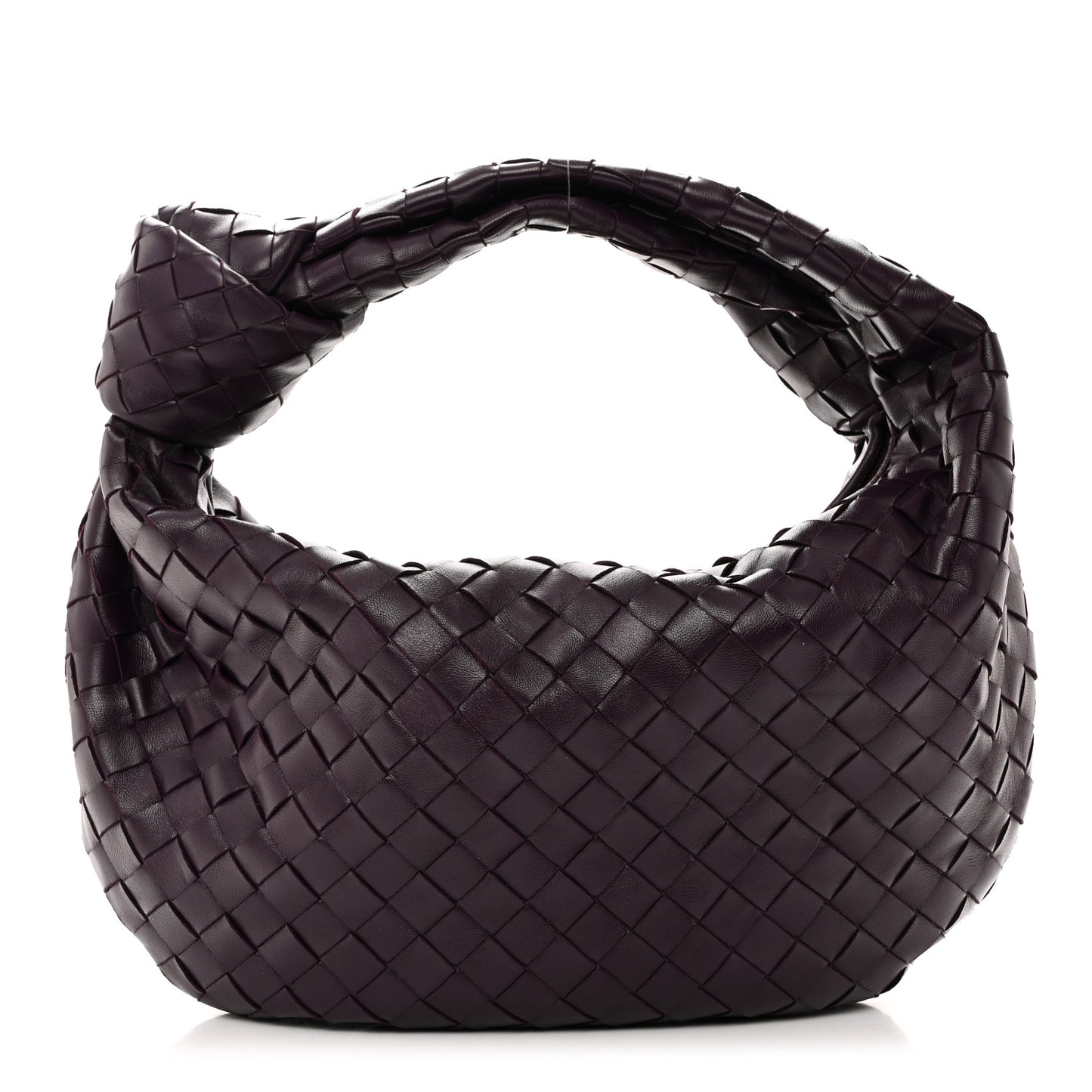 Nappa Intrecciato Teen Jodie Hobo Eggplant