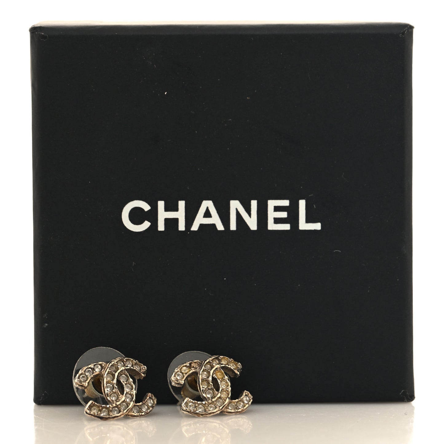 Crystal Mini Timeless CC Earrings Gold