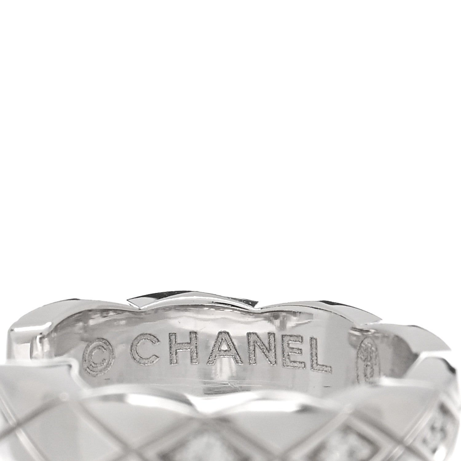 Chanel 18K White Gold Diamond Coco Crush Single Ear Cuff Earring 3 of 3